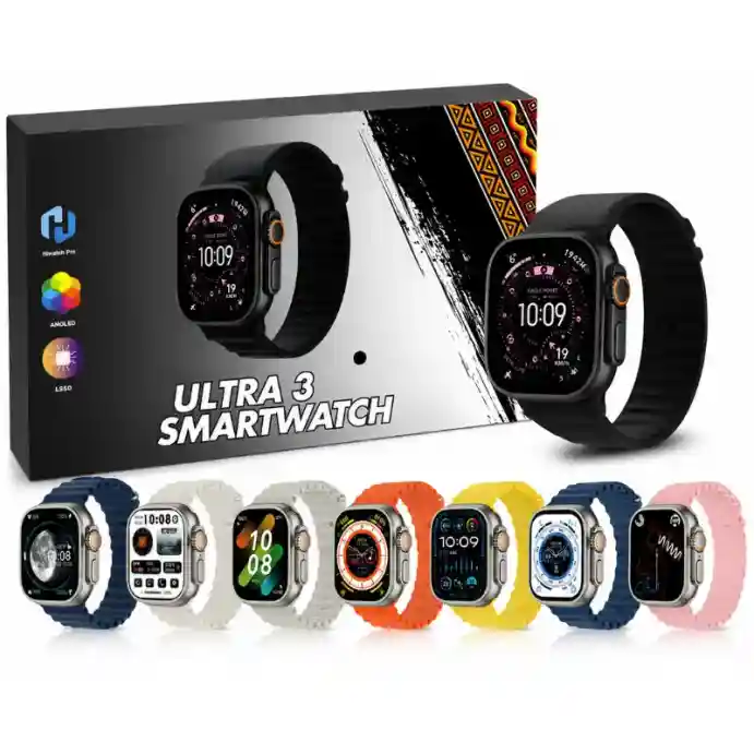 Ultra 3 Smartwatch with AMOLED Display & Bluetooth Calling – Premium Smart Watch for Android & iOS