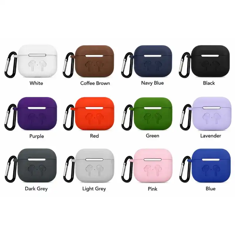 Premium Silicone Protective Case for AirPods Pro 2 (2nd Generation) with Carabiner | Shockproof Cover
