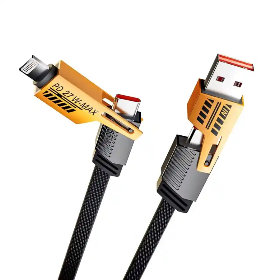 4-in-1 Multi Fast Charging Cable – 65W & PD 27W Type-C and Lightning