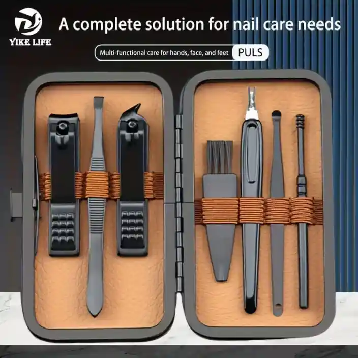 7-Piece Manicure & Pedicure Nail Care Grooming Kit Professional Nail Clipper Trimmer Set for Home & Travel