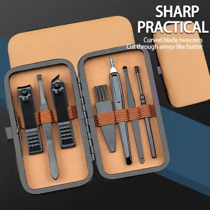 7-Piece Manicure & Pedicure Nail Care Grooming Kit Professional Nail Clipper Trimmer Set for Home & Travel