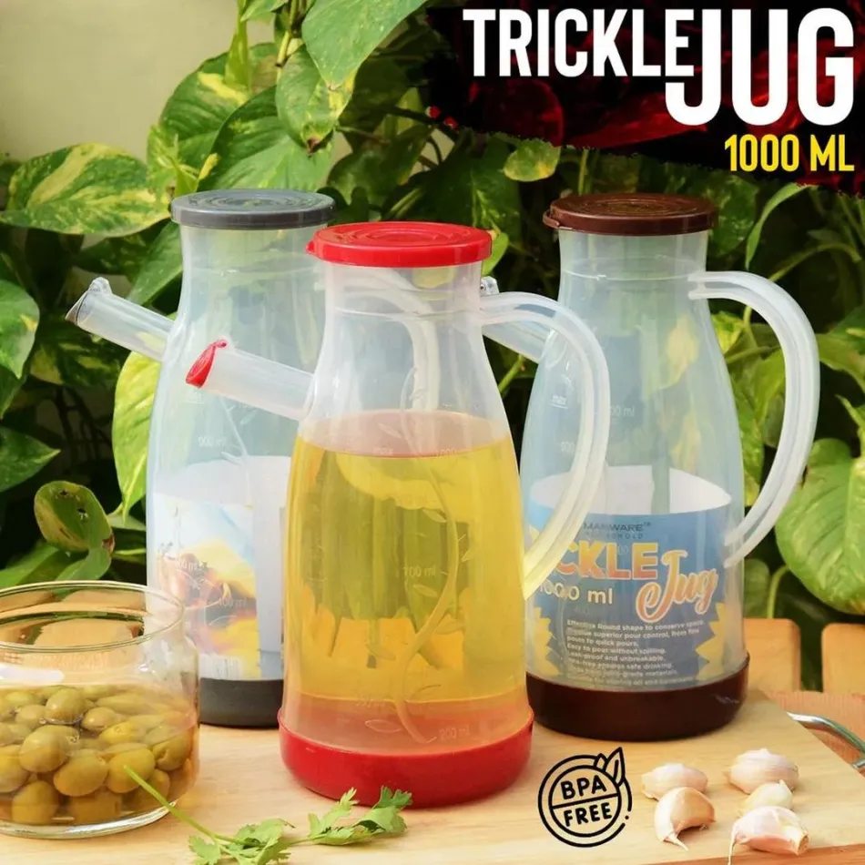 Trickle Jug 1000ml BPA-Free ABS Plastic Oil Honey Milk Storage