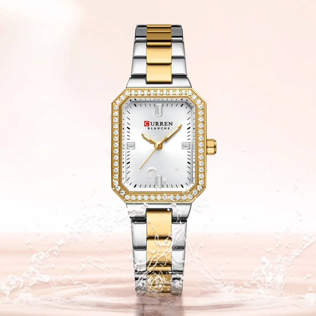 CURREN Blanche Elegant Rhinestone Women's Watch | Stainless Steel Strap