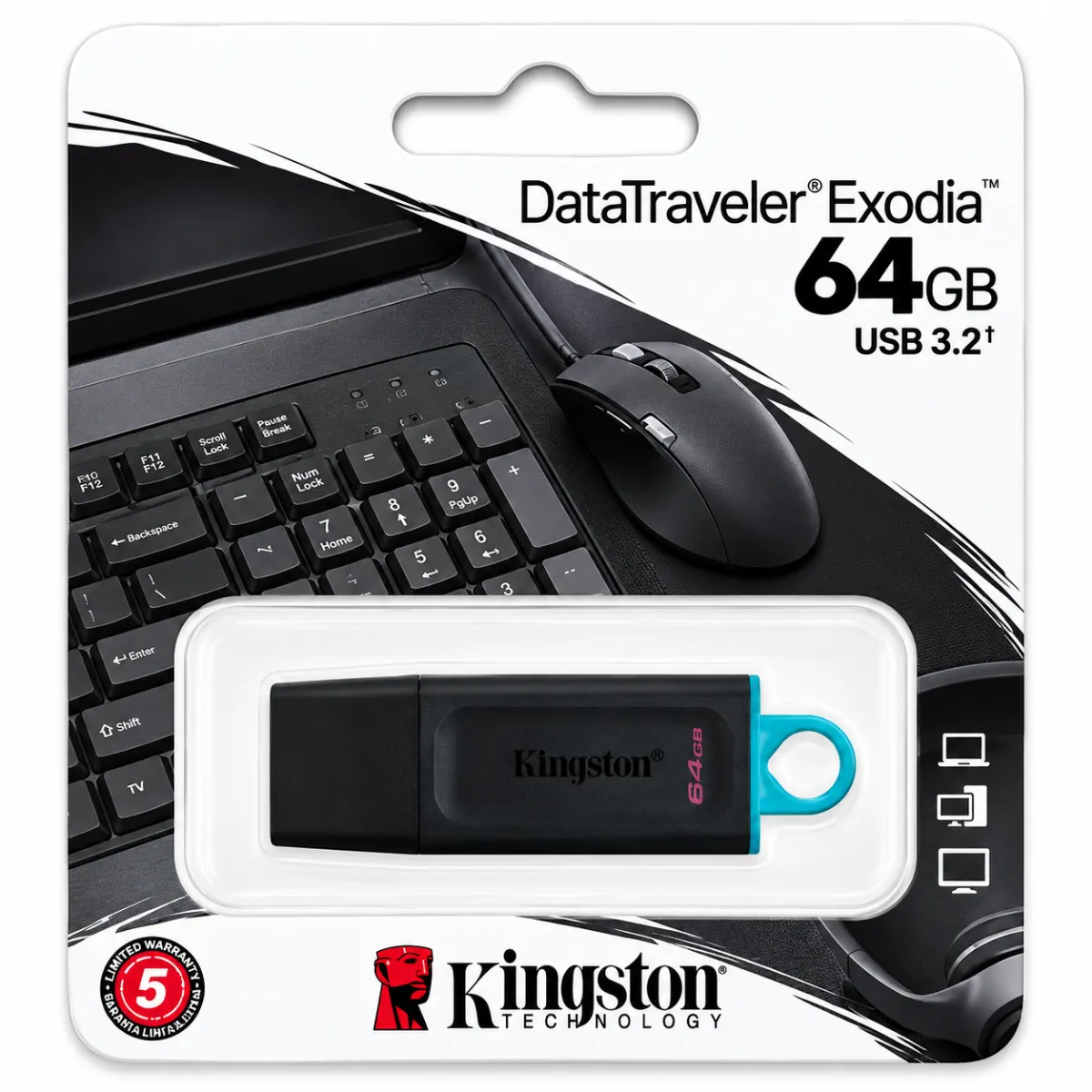 Kingston 64GB USB 3.2 Gen DataTraveler Exodia
