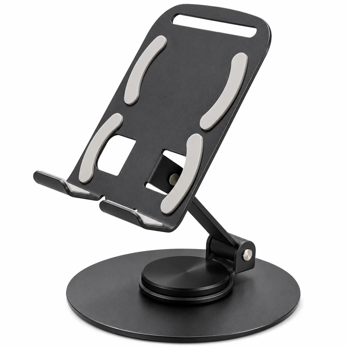 Desktop Folding Phone Stand & Tablet Holder – 360° Rotatable Adjustable Stand
